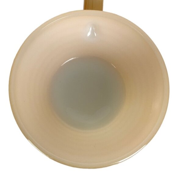 Fire King Vintage Ribbed Peach Luster Handled Soup Bowl Beehive Design - Picture 6 of 8